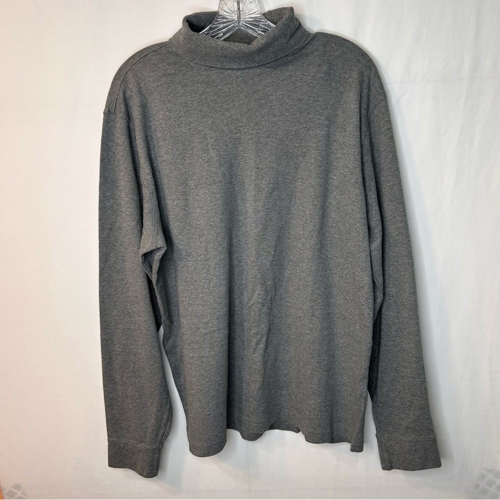 Lands' End Gray Men’s Long Sleeve Shirt Size L 42-44 100% Cotton